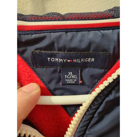 Tommy Hilfiger Pullover Jacket Windbreaker Size XL Red White Blue - Picture 3 of 4